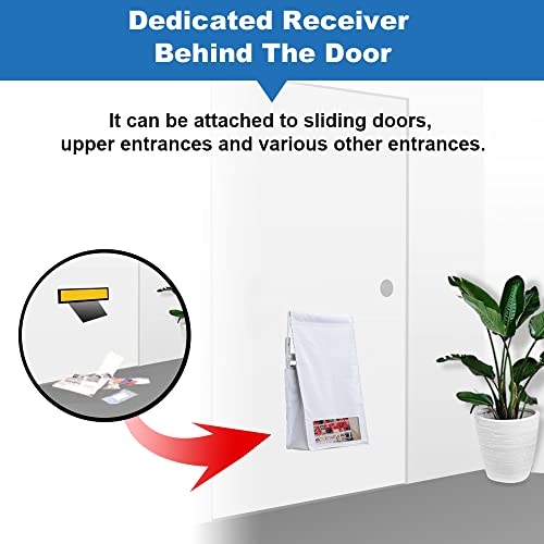 Image of Indoor Wall Mount Mail Catcher Bag Door Slot Post Box Basket Mail Boxes Organizer Security White