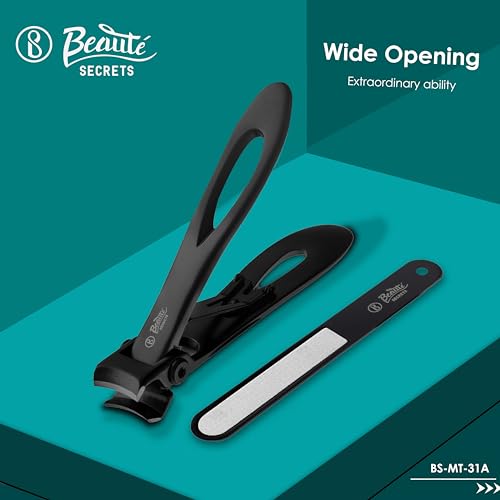 Beauté Secrets Luxury 15mm Wide Jaw Opening Nail Clippers for Thick Nails Fingernails and Toenails Clippers for Ingrown Toenails Oversized (Nail Clipper + Nail File) - Image 2