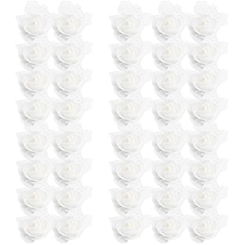 MagiDeal 50 Mini Artificial Foam Rose Heads Cover