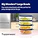 Tupperware Big Wonders 2 Cup Food Storage Bowl Set of 4 Containers with Lids, Dishwasher Safe and BPA Free (4 Containers, 4 Lids)