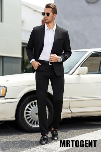 Men's Dress Pants Slim Fit Flat Front Wrinkle-Resistant Premium Business Casual Pant - Easy Care, Versatile Style4