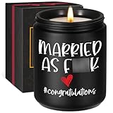 GSPY Scented Candles - Newly Wed Gifts for The Couple, Funny Wedding Gifts for Newlyweds, Married Couple - Wedding Congratulations Presents, Honeymoon, Married Present for Bride, Groom