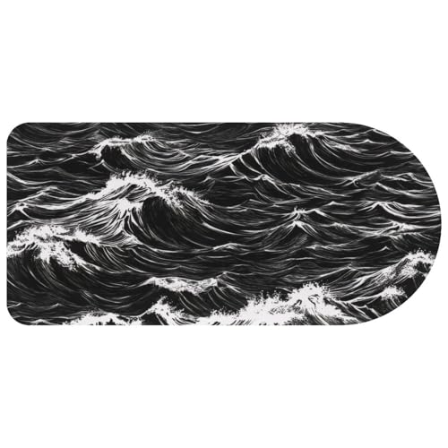 Grand tapis de souris vagues vintage pour embellir votre bureau à la maison ou au travail