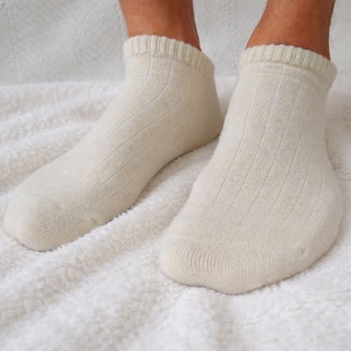 Image of 92% Merino Wool Socks Crew Cozy Heavyweight Home Travel Outdoor Super- Soft Socks, 100% Made in Mongolia