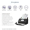 Epson Workforce ES-580W Wireless Color Duplex Desktop Document Scanner for PC and Mac with 100-sheet Auto Feeder (ADF), Intuitive 4.3" Touchscreen