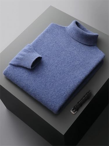 Men’S Basic Turtleneck Pullover Sweater Cashmere Long Sleeve Soft Warm Knitwear Jumper Top3