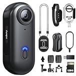 TOSBARRFT 128G 4K Daumen Action Kamera, winzige Größe, Mount überall, kleine Körperkamera mit Federclip, tragbares Vlogging, Handsfree POV Aufzeichnung, Helm Cam für Radfahren, Motorrad(4k-P-128G)