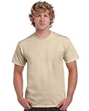 Gildan Herren-T-Shirt aus schwerer Baumwolle, kurzärmelig, Rundhalsausschnitt, elegantes T-Shirt, sandfarben, XX-Large