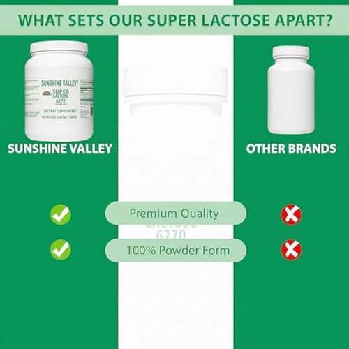 Image of Sunshine Valley Lactose Powder (Milk Sugar), Fine White Powder, 35 oz | Fine White Powder for Baking, Cooking & Brewing, Versatile Ingredient for Food Mixtures & Recipes