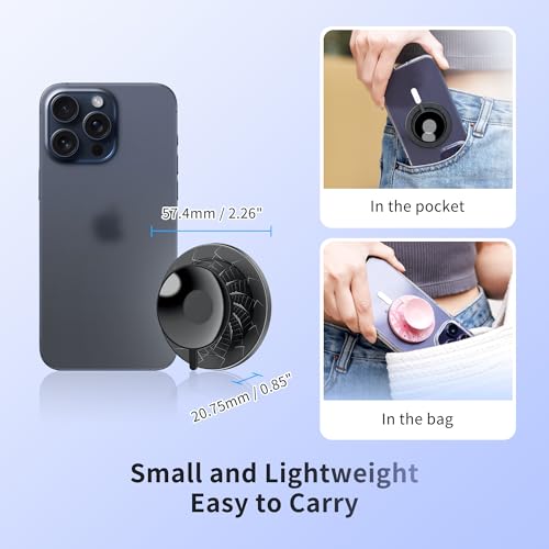 PROfezzion Stylish Suction Cup Magnetic Phone Mount for MagSafe Case Silicone Octo Cup Buddy Sticky Grip for iPhone & Android - Image 4