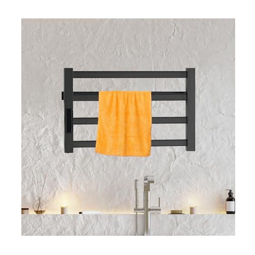 Negro, línea Izquierda, Accesorios de baño montados en la Pared, secador de Toallas, toallero eléctrico de Calentamiento rápido, calefacción de bajo Consumo.