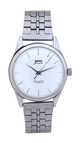 Image of HMT White Dial Analogue Mechanical Watch for Men (JANATA)