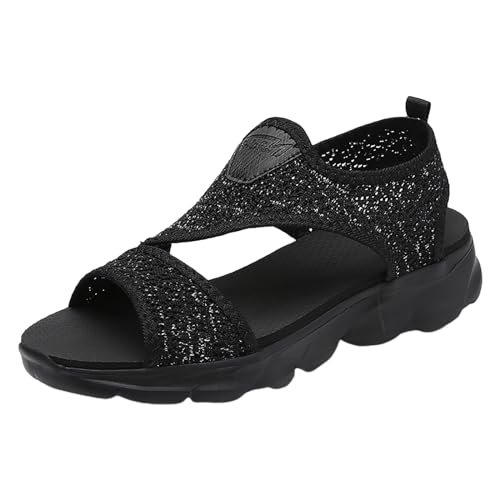 Sandales à bride arrière en noir pour éviter les douleurs de pieds en été