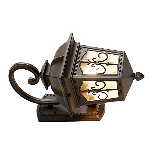 Applique murale LED extérieur crépusculaire avec verre dépoli marron