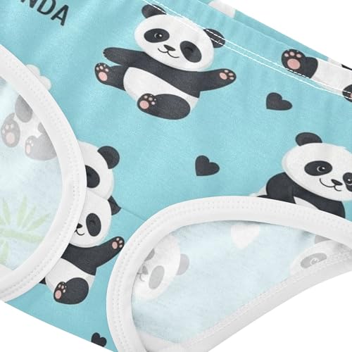 Cotton Girls Underwear Toddler Cute Cartoon Pandas Blue Little Girl Panties Cartoon Briefs Underpants 2t4