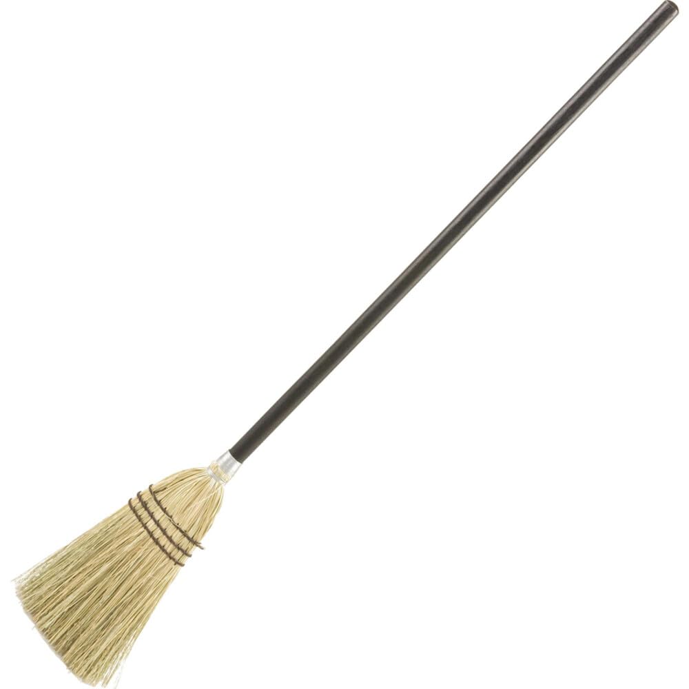 Rubbermaid Commercial Products Lobby Straw/Corn Broom, Brown, 38-Inch, Indoor/Outdoor Broom for Courtyard/Garage/Lobby/Mall/Office, Pack of 12