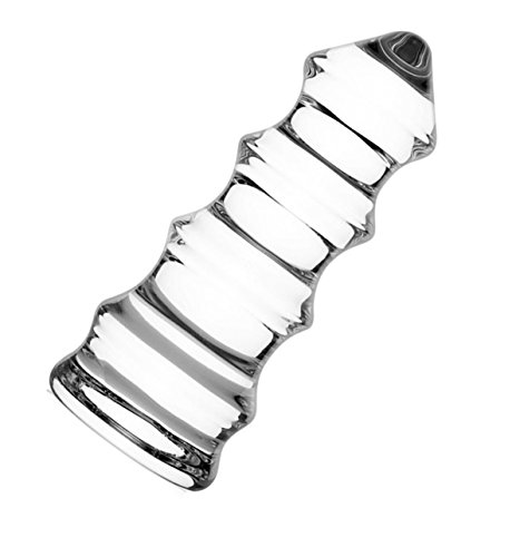 OnundOn Consolador anal de cristal, tamaño grande, 15,5 x 6,5 cm