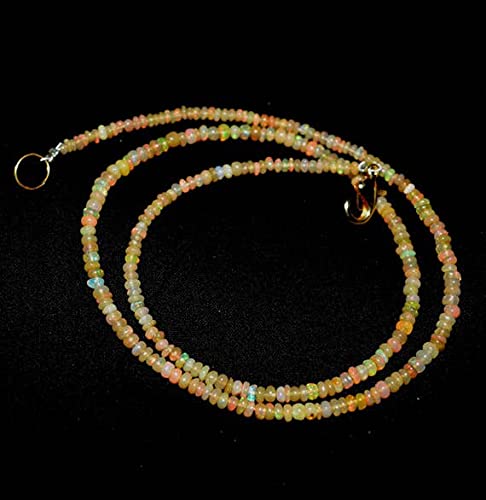 Perles Opal de feu d'Éthiopie naturelle 3mm fil 16 pouces pour création bijoux diy