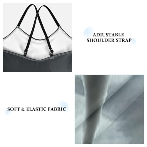 Girls Swimming Suits Beach Bathing Suits Girls 3-10 Y with Adjustable Shoulder Strap, Tornado Storm Black3