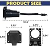 BFXM 4 Pin Flat to 7 Pin RV Blade Trailer Adapter, Vehicle-Side 4 Way to Trailer-Side 7 Way with Mounting Bracket, for Recreational Vehicle, Trailer, Truck
