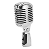 CHICIRIS Dynamic Microphone, Cardioid Pickup Pattern with Shock Mount Structure for Stage Performance and Studio Recording, Adjustable Swing Mount, Sturdy Die Cast Shell, Built in (Silver) #3