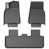 All Weather Waterproof Floor Mats Compatible for Tesla Model 3 - Heavy Duty - Black Rubber Environmental Materials Car Carpet Model 3 (3 Piece a Set)