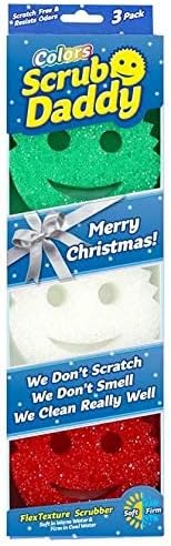 Scrub Daddy UK Scrub Daddy Colours Christmas 3PK, Multi, 3 Count (Pack of 1)