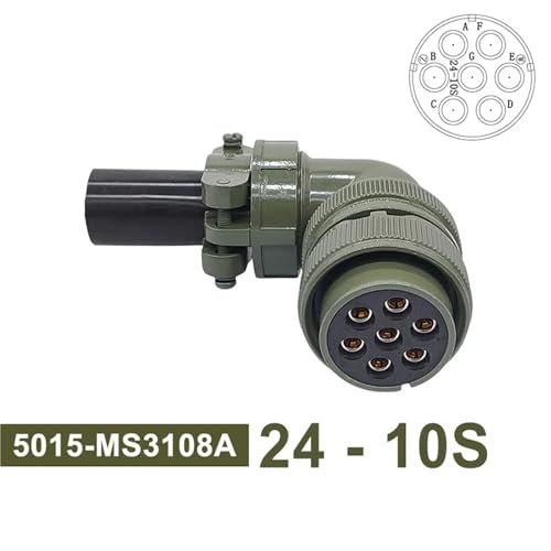 Conector militar MIL-C 5015 MS3108A con enchufe circular serie 24 2