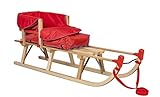 GENUG PLATZ: Schlitten-Länge 115 cm | 125 cm, Sitzfläche 80 cm | 90 cm. Beide Varianten sind für 1 Kind und 1 Erwachsenen geeignet oder eben für 1 bis 2 Kinder.