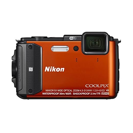 Nikon - Coolpix AW130 16.0-Megapixel Waterproof Digital Camera - Orange