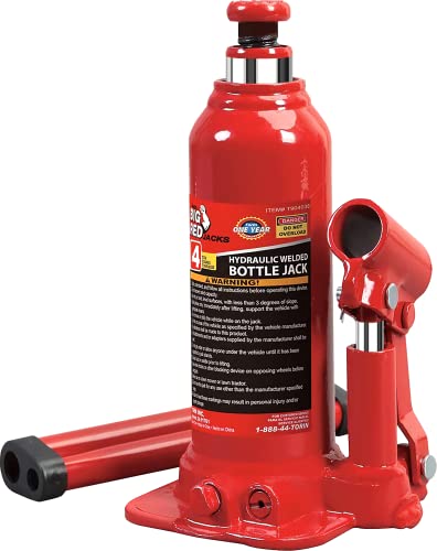 BIG RED T90403B Torin Hydraulic Welded Bottle Jack, 4 Ton (8,000 lb) Capacity, Red #1