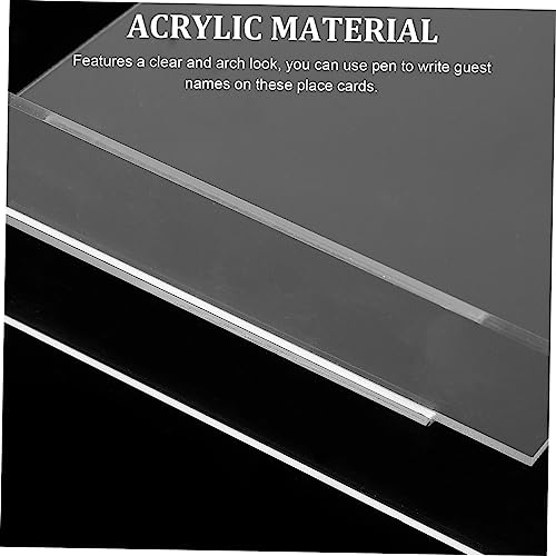 CIMAXIC 5 Conjuntos De Cartões De Lugar Acrílicos Arqueados Para Uso Doméstico Cartões De Lugar Para
