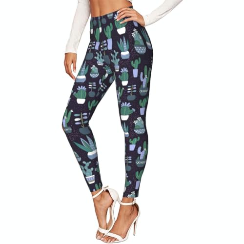 Leggings de cactus para mujer ideales para tus sesiones de yoga y momentos de descanso en casa