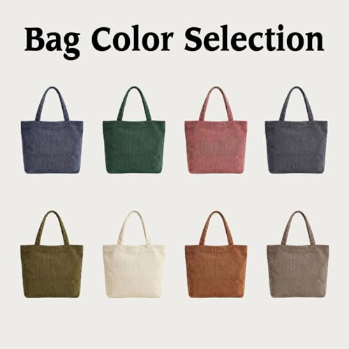 Bolso Tote personalizado de pana para mujer con flor 3D miniatura 3