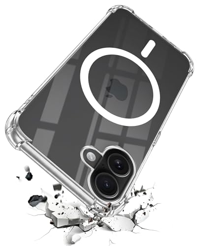 Image of Jkobi Shockproof Crystal-Clear Back Cover for Apple iPhone 16 Plus (Magsafe Wireless Support | Drop & Camera Protection | Hard Polycarbonate)