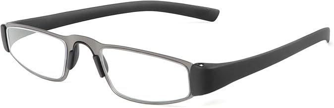 MMOWW Lesebrille Herren Blaulichtblockierende Leser Brille mit Metall Edelstahl Material Federscharnieren Komfortabel Lesehilfe