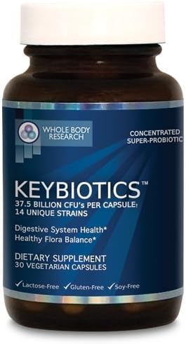 Keybiotics Concentrated Super Probiotic 14 Unique Strains 37.5 Billion Cfu's Per Capsule (30 Capsules)
