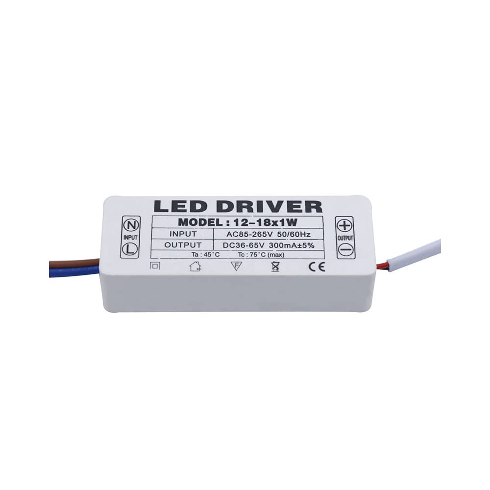 LED Driver 1pcs AC85-265V Driver di trasformatori a LED, 12-18W 300mA