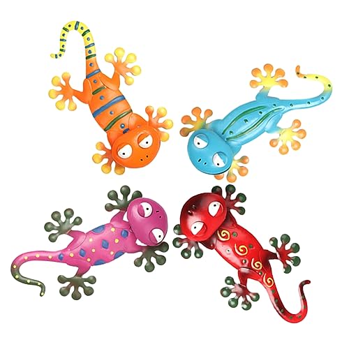 Décoration gecko en fer forgé pour embellir un mur extérieur vide