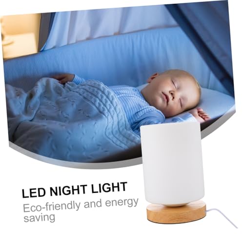 Lámpara de mesa LED cilíndrica con carga USB y luz cálida miniatura 5
