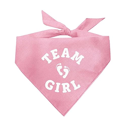 Team Girl Gender Reveal Baby Announcement Dog Bandana (Baby Pink OS 820)