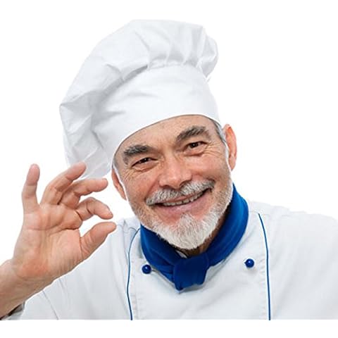Balloome Chef Hat Unisex Adult Mushroon Design Adjustable Kitchen Uniform Cap for Baking Party Cooking Restaurant (White) Cover