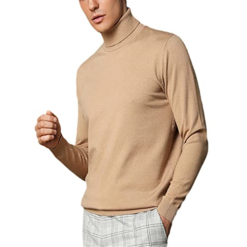 Pull hommes business cachemire noir YIOLEAMP col haut taille XXXL