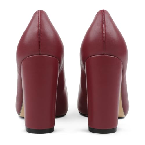 Image of JOY IN LOVE Chunky Heels for Women Pointed Toe Pumps | 3.5 inch High Block Heels, Work Pumps, Party Dress Shoes