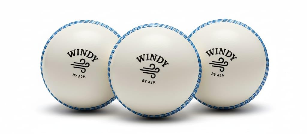 A2A Windy PVC Cricket Wind Ball | Pack of 3 - Cricket Balls | Soft Cricket Balls for Kids & Adults | Seam for Swing & Spin | Indoor & Outdoor Practice | Durable Sports & Training, White-image-7