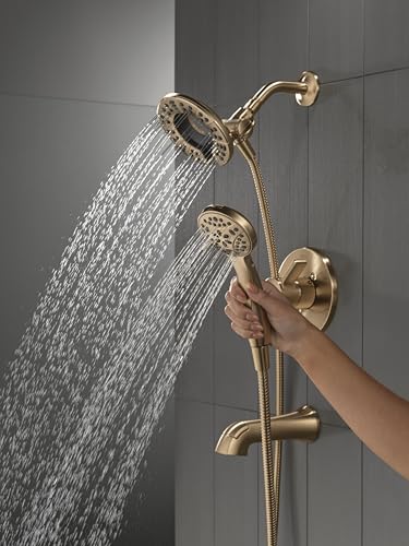 Delta Albion Bathtub Shower Faucet Set in Gold 1.75 GPM, T144855-CZ-I - image 2
