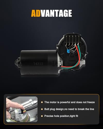 Image of ROADFAR Front Windshield Wiper Motor Fit for Audi for S6 1995 for 100 | Fit For Audi For 100 1992-1994|For Audi For S4 1992-1994|For Mercedes-Benz For ML55 AMG 2000-2003|Replace 1638204342|5 Pins