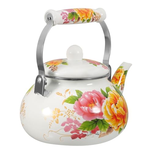 Alipis De Esmalte Portátil Tetera Para Cocina Accesorio De Té Para Uso Diario Con Asa Para Agua Caliente Hervidor De Agua Esmaltado