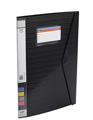 TRIO 530DBF Display File 30 Pockets with Punchless Clip FC (Black) -Set of 2