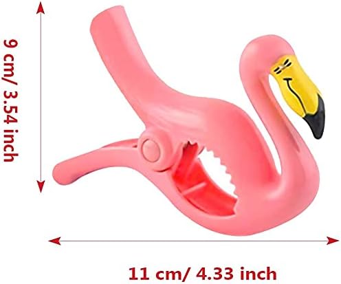 Miniatura 6 de 6 clips de toalla de playa estilo moderno para exteriores, soportes para toallas de flamenco para sillas de piscina o valla durante tu crucero,